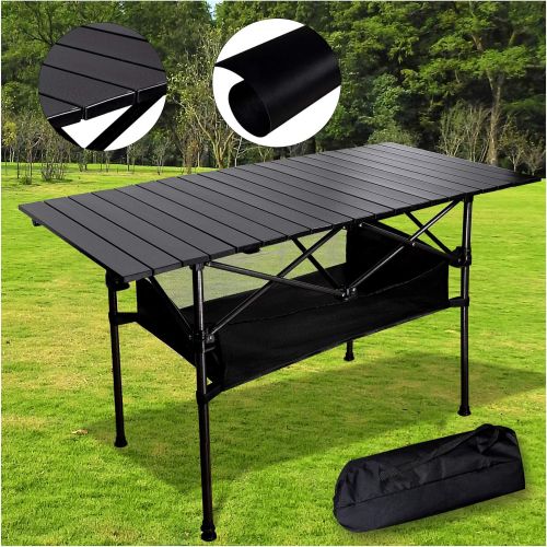  Barry.Wang TOP Aluminum Camping Table,Easy Carry Picnic Folding Table with Storage Bag Heavy Duty RV BBQ Cooking Indoor Outdoor