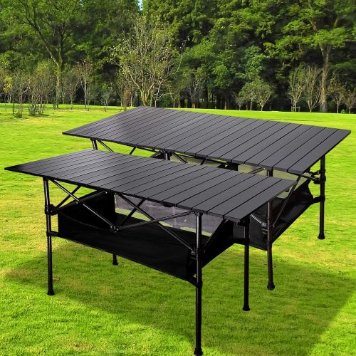  Barry.Wang TOP Aluminum Camping Table,Easy Carry Picnic Folding Table with Storage Bag Heavy Duty RV BBQ Cooking Indoor Outdoor