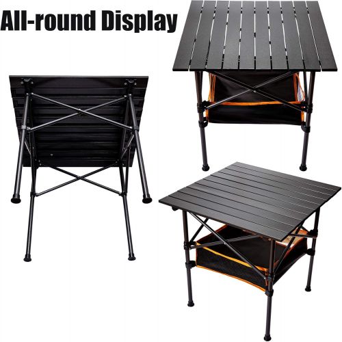  Barry.Wang Easy Carry Camping Table, Picnic Folding Portable Table with Storage Bag Heavy Duty RV BBQ Cooking