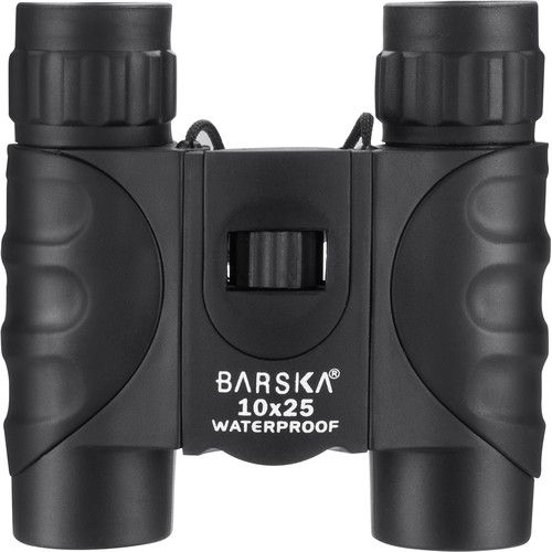  Barska 10x25 Colorado Waterproof Binoculars (Black, Clamshell Packaging)