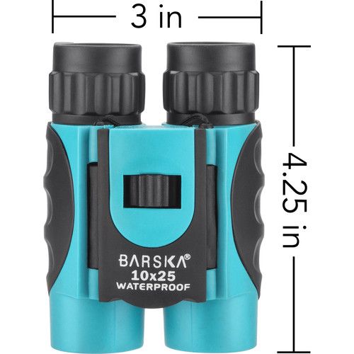  Barska 10x25 Colorado Waterproof Binoculars (Blue, Clamshell Packaging)