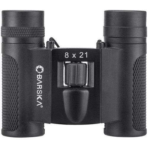  Barska 8x21 Lucid View Compact Binoculars, 2019 Edition (Black, Clamshell Packaging)