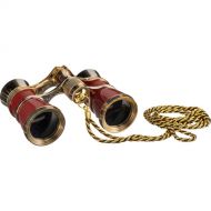 Barska 3x25 Blueline Opera Glasses with Necklace (Red & Gold)