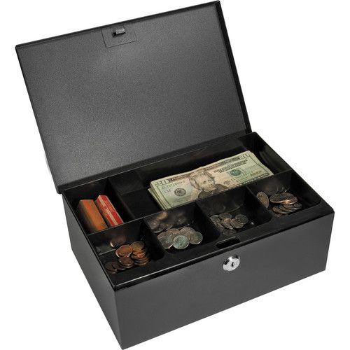  Barska Six-Compartment Cash Box with Key Lock