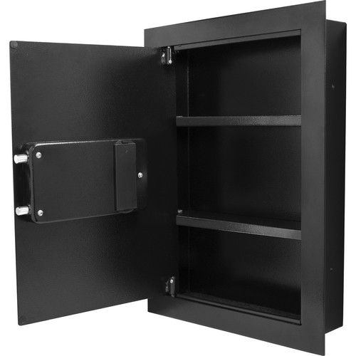  Barska Biometric Wall Safe (Left Opening, Black)