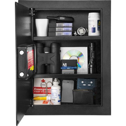  Barska Biometric Wall Safe (Left Opening, Black)