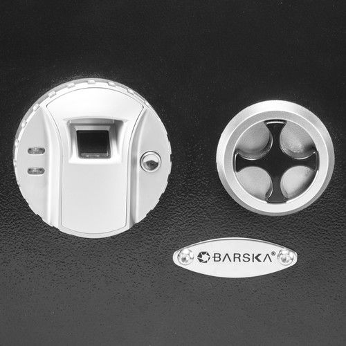  Barska Biometric Wall Safe (Left Opening, Black)