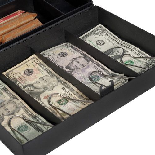  Barska Six-Compartment Cash Box with Bill Holders and Combination Lock