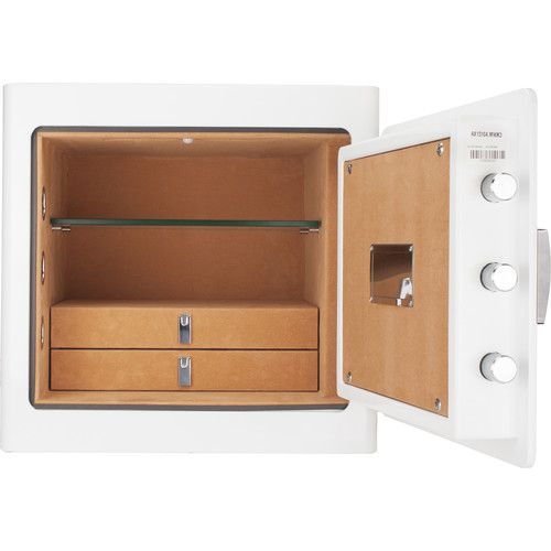  Barska Keypad-Opening Jewelry Safe (White, Tan Interior)