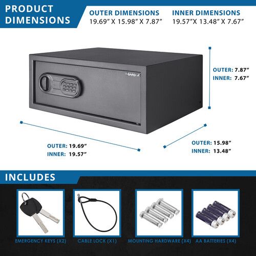  Barska WL120 WardenLight LED Digital Keypad Security?Safe