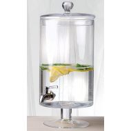 Glass - Beverage Dispenser - Cold Drink Dispencer - Iced Beverage Server -2 Gallon - 7.5 Liter (256 Fl. Oz.) - with Stainless Steel Spigot - Knob - - by Barski - Made in Europe