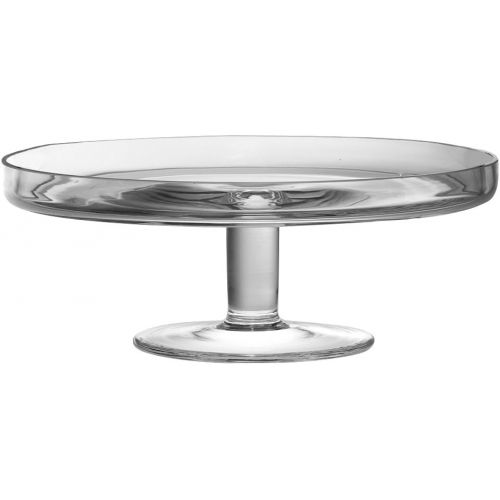  Barski - European Quality - Mouth Blown Glass - Hand Made Footed Cake Plate - Stand - 11 Diameter - Made in Europe