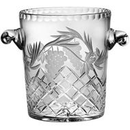 Barski - Hand Cut - Mouth Blown - Crystal - Ice Bucket - 8.5 H - With Grapevine Design - Made in Europe