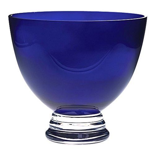  Barski Handmade Glass Round Footed Bowl, Cobalt, , 10.5D (10.5 Inches Diameter) , Superb Quality, Made in Europe