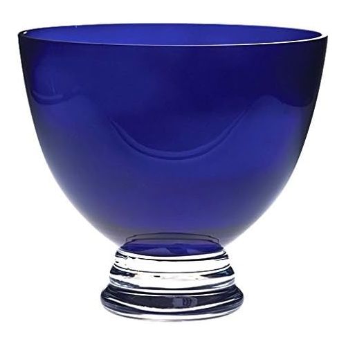  Barski Beautiful Handmade Glass Round Footed Bowl, Cobalt, , 9.5D (9.5 Inches Diameter) , Superb Quality, Made in Europe