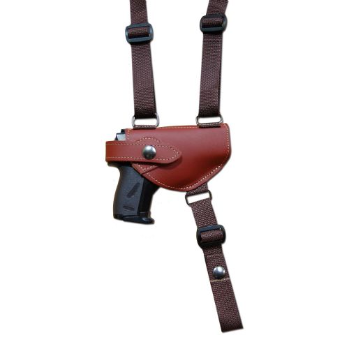  Barsony New Burgundy Leather Shoulder Holster for Mini .22 .25 .32 .380 Pistols
