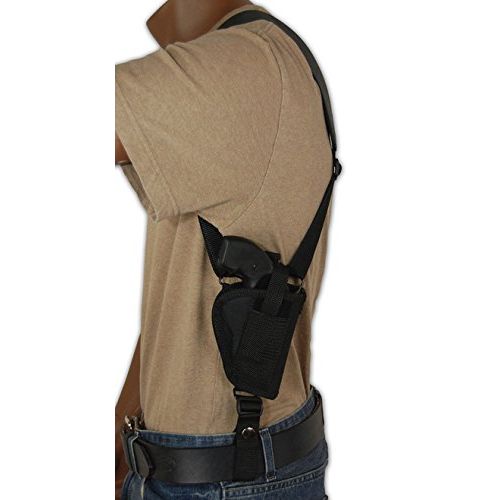  Barsony New Vertical Shoulder Holster wSpeed-Loader Pouch for Snub Nose 2 Revolvers
