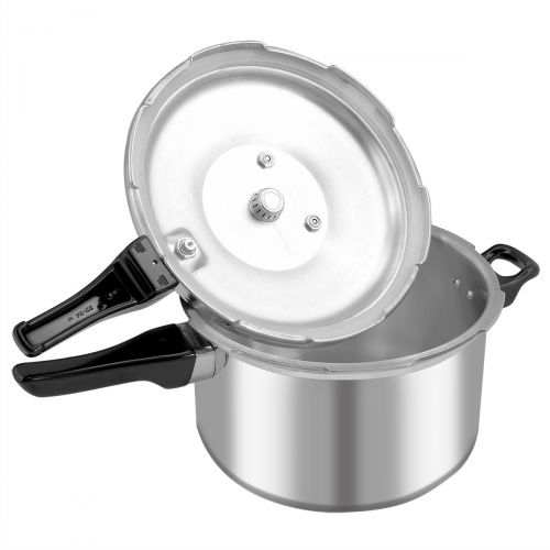  Barton 8-Quart Aluminum Pressure Cooker Stovetop Fast Cooker Pot Pressure Regulator Fast Cooking, Silver