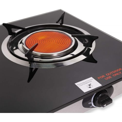  Barton Deluxe Propane Gas Range Stove 2 Burner Cooktop Auto Ignition Outdoor Grill Camping Stoves Station LPG