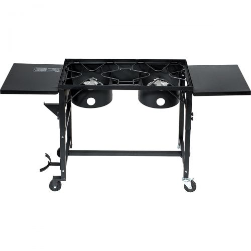  Barton Double Burner Stove Propane Cook Cooking Station Stand BBQ Grill 58,000 BTU Side Folding Table