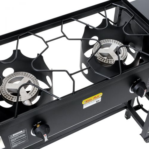  Barton Double Burner Gas Propane Cooker Outdoor Camping Picnic Stove Stand BBQ Grill 58,000 BTU 2 Burner