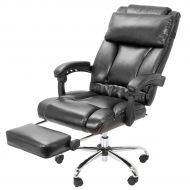 Barton High Back Office Chair with Extend Footrest Pad (Black)