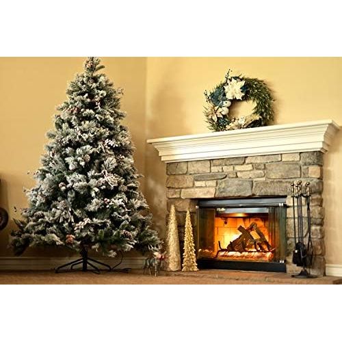  Barton Fireplace Decoration Petite Ceramic Wood, Gas Fireplace Log Set, 10 Piece Set