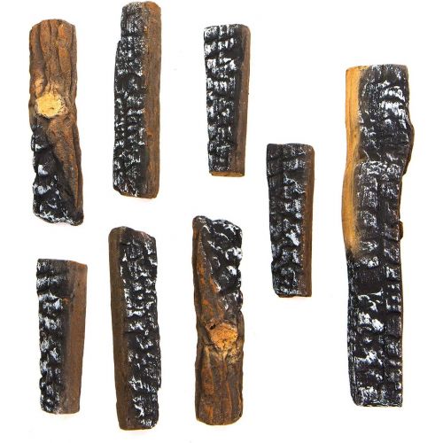  Barton Fireplace Decoration Petite Ceramic Wood, Gas Fireplace Log Set, 10 Piece Set