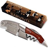 Barvivo Professional Waiters Corkscrew This Wine Opener is Used to Open Beer and Wine Bottles by Waiters, Sommelier and Bartenders Around The World. Made of Stainless Steel and Nat