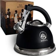 [아마존베스트]BARVIVO Premium Whistling Tea Kettle - Perfect for Preparing Hot Water Fast for Coffee or a Pot of Tea - Large 3 Quart Stainless Steel Water Boiler Suitable for any Stovetop Type a