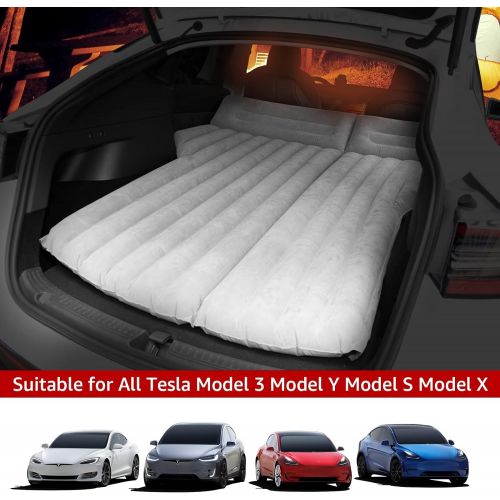  Basenor Tesla Mattress Portable Camping Air Bed Cushion and Armrest Storage Box