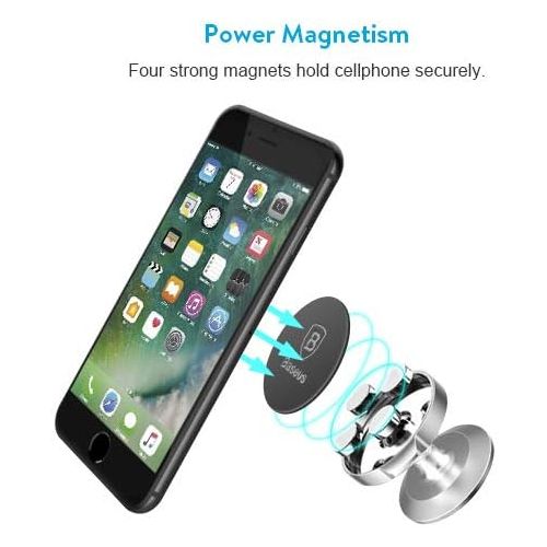  [아마존핫딜][아마존 핫딜] Baseus Magnetic Phone Holder, Car Phone Mount, Car Cell Phone Holder for Car Dashboard, Compatible with iPhone X / 8/8 Plus / 7/7 Plus, Samsung S9 / S8 / S7/ S6 and More