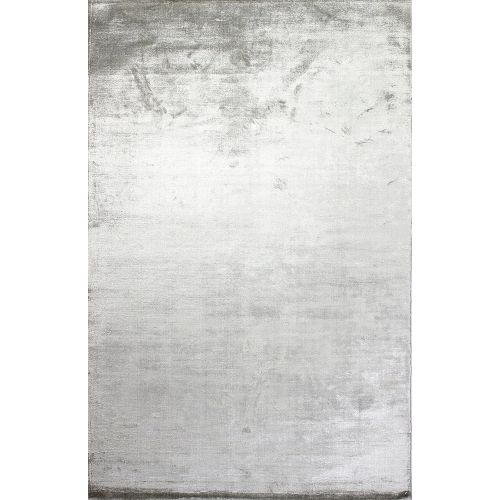  Bashian radiance collection WZ hand loomed 100% banana silk area rug, 2.6 x 8, Oyster