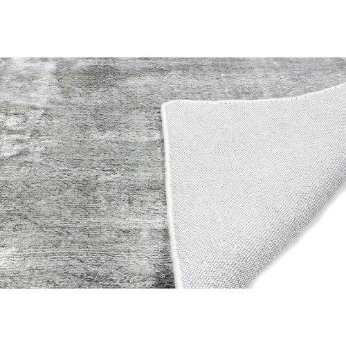  Bashian radiance collection WZ hand loomed 100% banana silk area rug, 2.6 x 8, Oyster