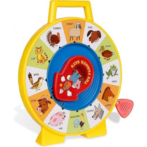  Fisher Price Classics - Farmer Says See 'n Say - Vintage Learning Toy, Sounds and Animals, Interactive Retro Game for Kids, Girls, Boys, Baby, Preschoolers, Toddlers, Unisex Ages 18 Months +