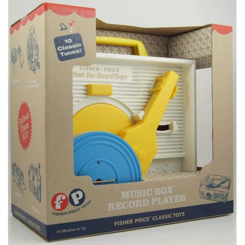  Basic Fun Fisher Price Classic Toys - Retro Music Box Record Player - Great Pre-School Gift for Girls and Boys (01697)