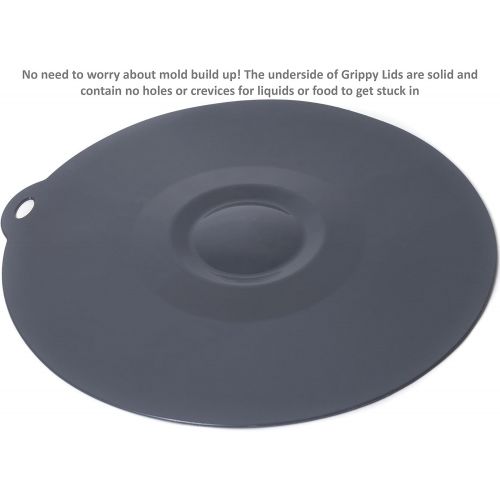  Basic Haus Microwave Cover Silicone Lids - Set of 5: 6 8 10 12 14 - Suction Covers For Pots, Frying Pans, Bowls, Cups, Skillets - Splatter Protection - Easy Food Storage - BPA Free