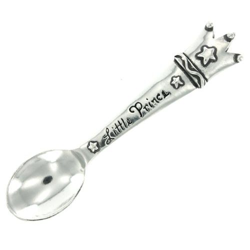  [아마존베스트]Basic Spirit Keepsake Baby Infant Spoons - Handcrafted Pewter (Little Prince)