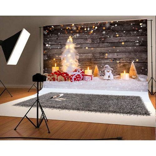  Kate 10x10ft Christmas Glitter Brown Wood Backdrop for Photography Snowflake Background Baby Birthday Party Table Booth Prop Seamless Cotton Backdrop