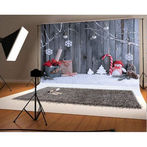  Kate 10x10ft Christmas Glitter Brown Wood Backdrop for Photography Snowflake Background Baby Birthday Party Table Booth Prop Seamless Cotton Backdrop