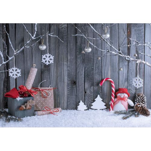  Kate 10x10ft Christmas Glitter Brown Wood Backdrop for Photography Snowflake Background Baby Birthday Party Table Booth Prop Seamless Cotton Backdrop
