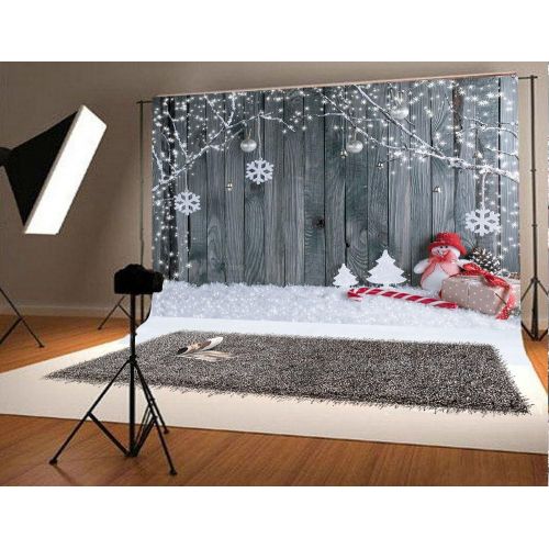  Kate 10x10ft Christmas Glitter Brown Wood Backdrop for Photography Snowflake Background Baby Birthday Party Table Booth Prop Seamless Cotton Backdrop