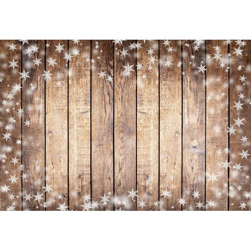  Kate 10x10ft Christmas Glitter Brown Wood Backdrop for Photography Snowflake Background Baby Birthday Party Table Booth Prop Seamless Cotton Backdrop