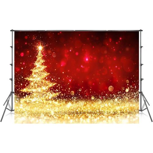  Kate 10x10ft Microfiber Christmas Photography Backdrops Fireplace Garland Seamless Photo Booth Prop Gold Star Bell Christmas Tree Background for Photo Studio