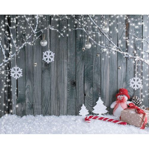  Kate 10x10ft Microfiber Christmas Photography Backdrops Fireplace Garland Seamless Photo Booth Prop Gold Star Bell Christmas Tree Background for Photo Studio