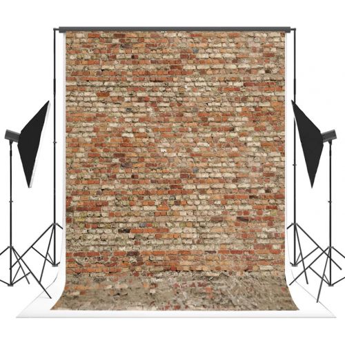  Kate 10x10ft(300x300cm) White Brick Wall Backdrops Photography Brick Floor Photo Studio Backgrounds for Party