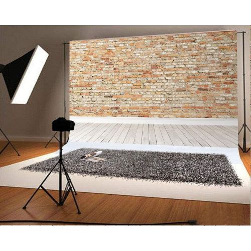  Kate 10x10ft(300x300cm) White Brick Wall Backdrops Photography Brick Floor Photo Studio Backgrounds for Party