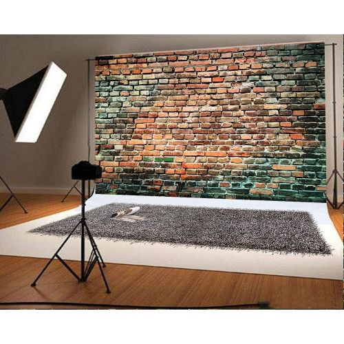  Kate 10x10ft(300x300cm) White Brick Wall Backdrops Photography Brick Floor Photo Studio Backgrounds for Party