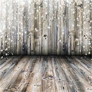 Kate 10x10 ft Light Grey Wood Wall Photography Backdrop Gray Wooden Floor Photo Backgrounds for Children