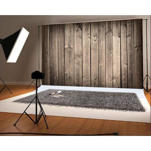  Kate 8x8 ft Light Brown Wood Floor and Wall Photo Backgrounds no Wrinkle Christmas Photography Backdrops for Wedding Seamless Backdrop